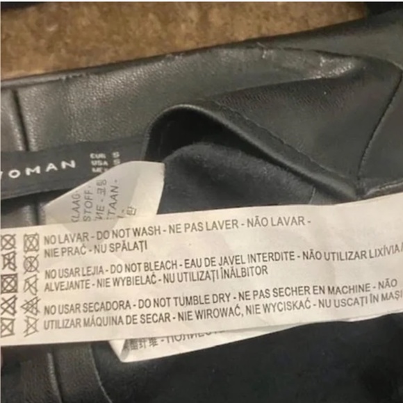 Zara Black Leather Pencil Skirt Size Small - Picture 9 of 10